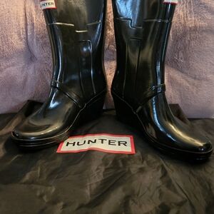 Hunter Black Women's Rain Boots